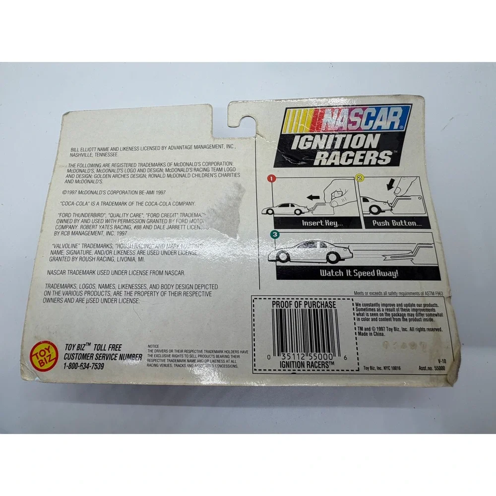 1997 Toy Biz Ignition Racers Dale Jarrett #88 Quality Care Ford NASCAR 1:64